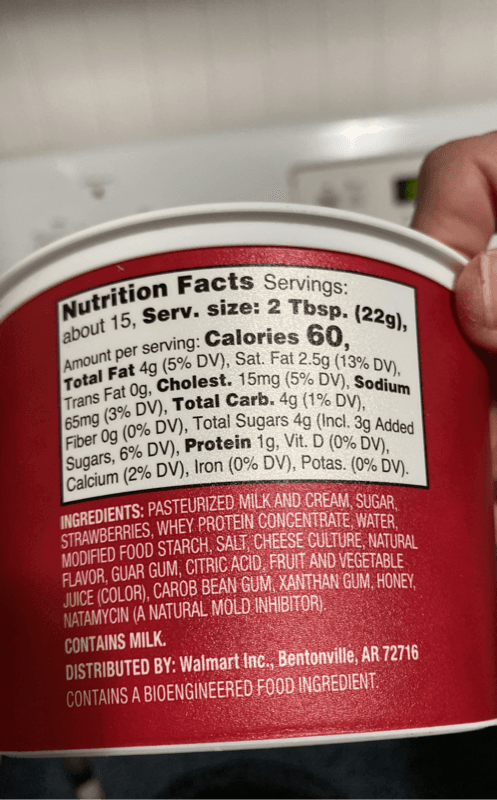 Great Value Whipped Strawberry Cream Cheese Spread