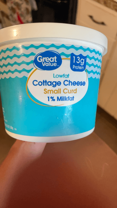 Great Value Lowfat Cottage Cheese Small Curd 1% Milkfat