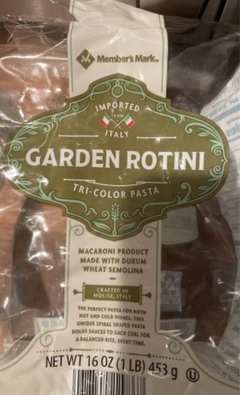 Member'S Mark Garden Rotini Tri-Color Pasta