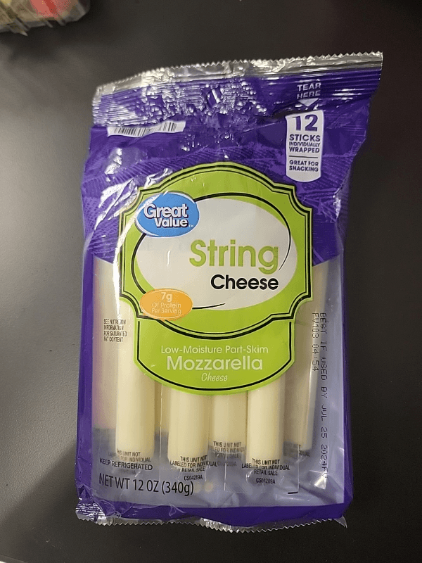 Great Value String Cheese Low-Moisture Part-Skim Mozzarella Cheese