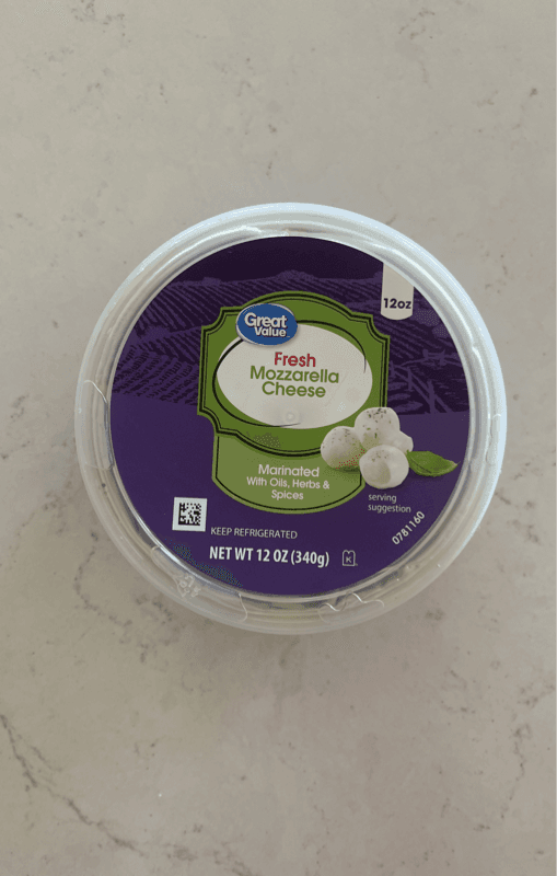 Great Value Fresh Mozzarella Cheese Marinated With Oils, Herbs & Spices