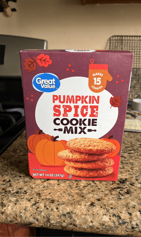 Great Value Pumpkin Spice Cookie Mix