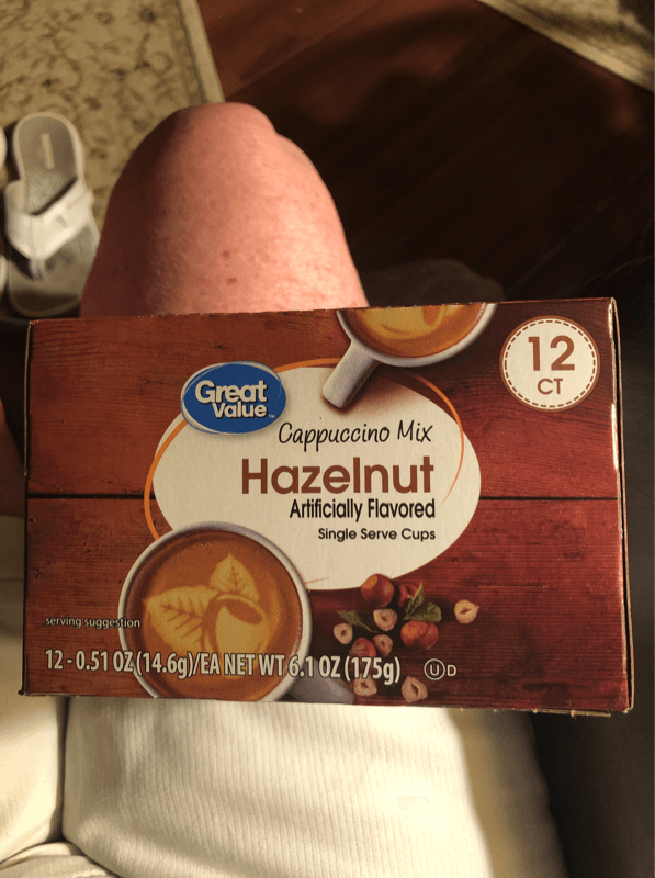 Great Value Cappuccino Mix Hazelnut Artificially Flavored Single Serve