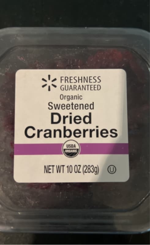Freshness Guaranteed Organic Sweetened Dried Cranberries