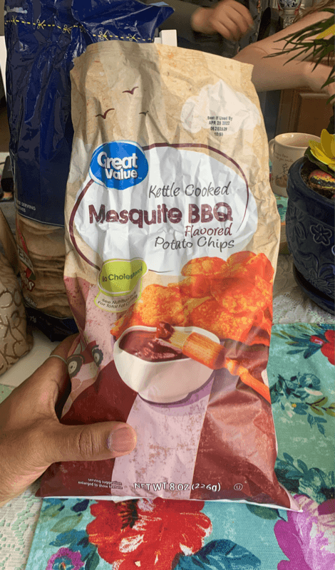 Great Value Kettle Cooked Mesquite Bbq Flavored Potato Chips