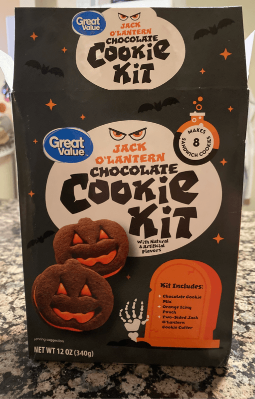 Great Value Jack O' Lantern Chocolate Cookie Kit