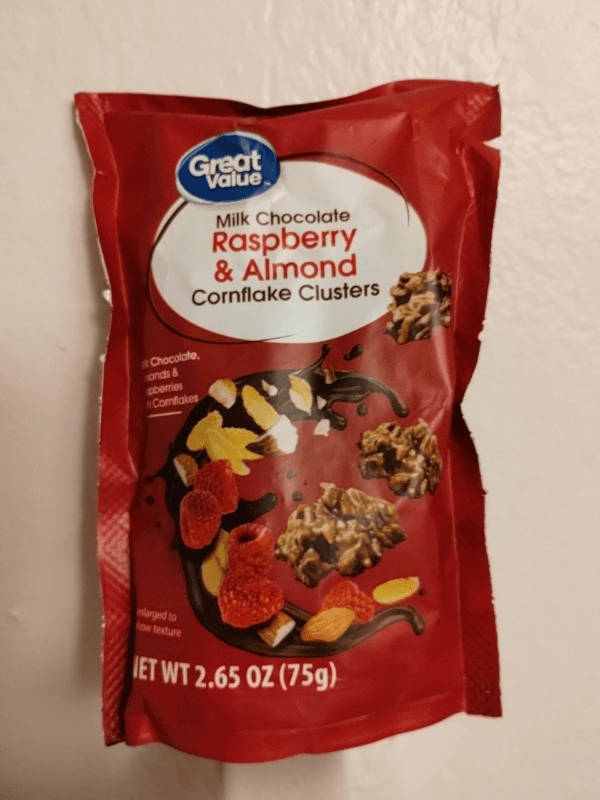 Great Value Raspberry & Almond Milk Chocolate Cornflake Clusters