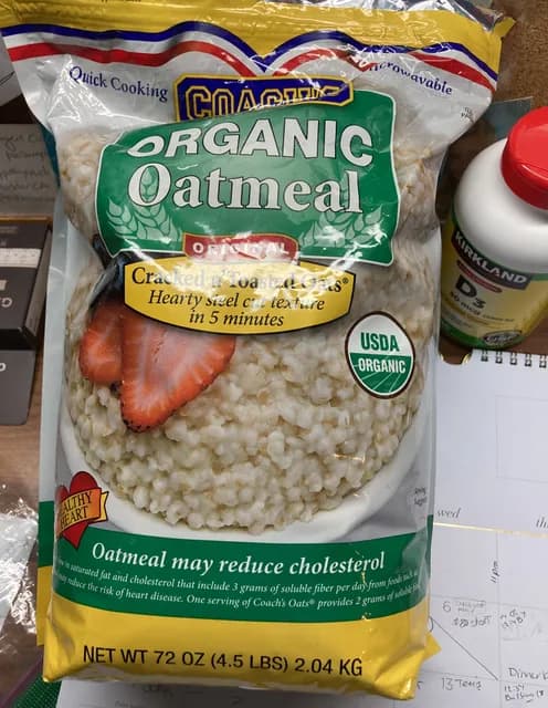 Coach'S Oats Organic Oatmeal Original