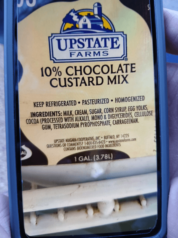 Upstate Farms 10% Chocolate Custard Mix
