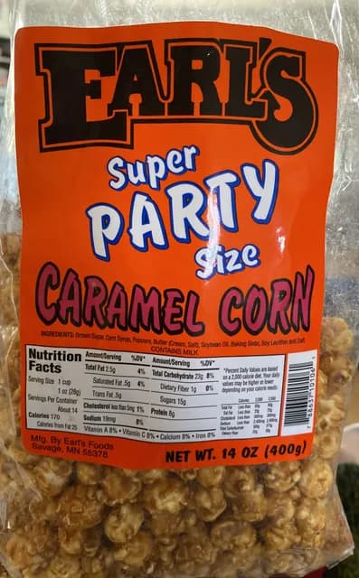 Earl'S Super Party Size Caramel Corn