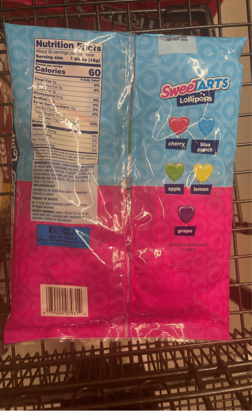 Sweetarts Lollipops Mixed Fruit