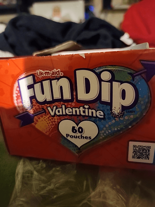 Lik-M-Aid Fun Dip Candy Valentine 60 Pouches
