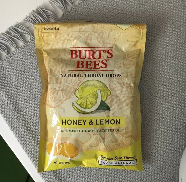 Burt'S Bees Honey & Lemon Natural Throat Drops