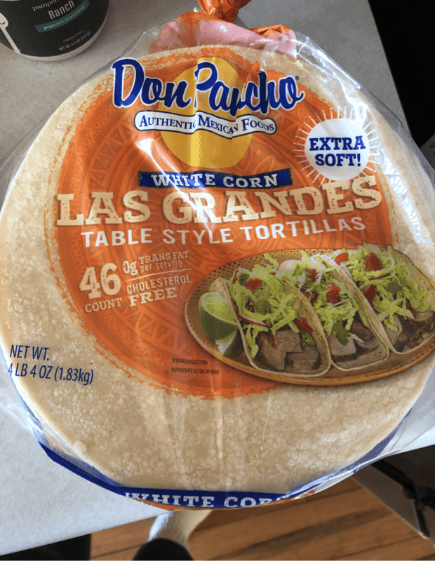 Don Pancho Authentic Mexican Foods White Corn Las Grandes Table Style Tortillas