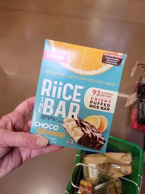 The Riice Bar Crispy Puffed Rice Choco Orange Bars