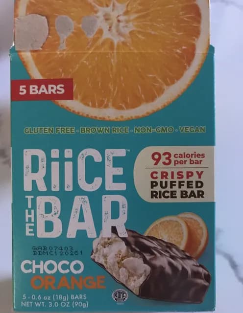 Riice The Bar Choco Orange Bars