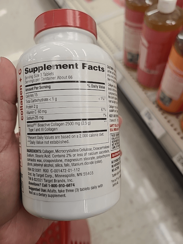 Up & Up Highly Absorbable Collagen + Vitamin C Dietary Supplement