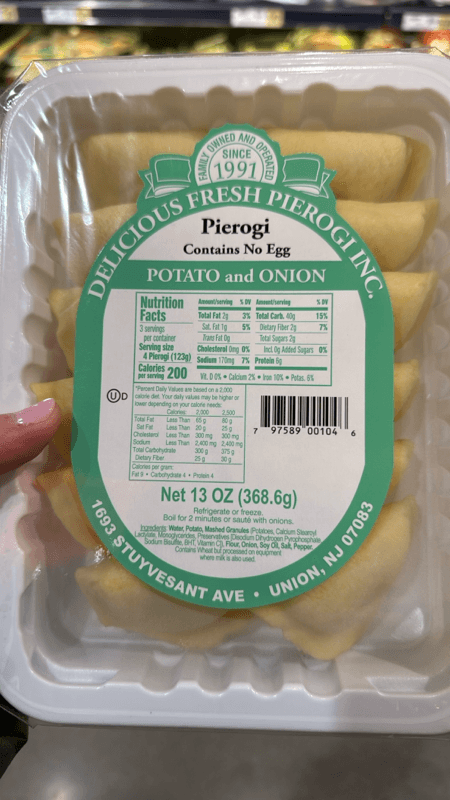 Delicious Fresh Pierogi Pasta Potato Onion