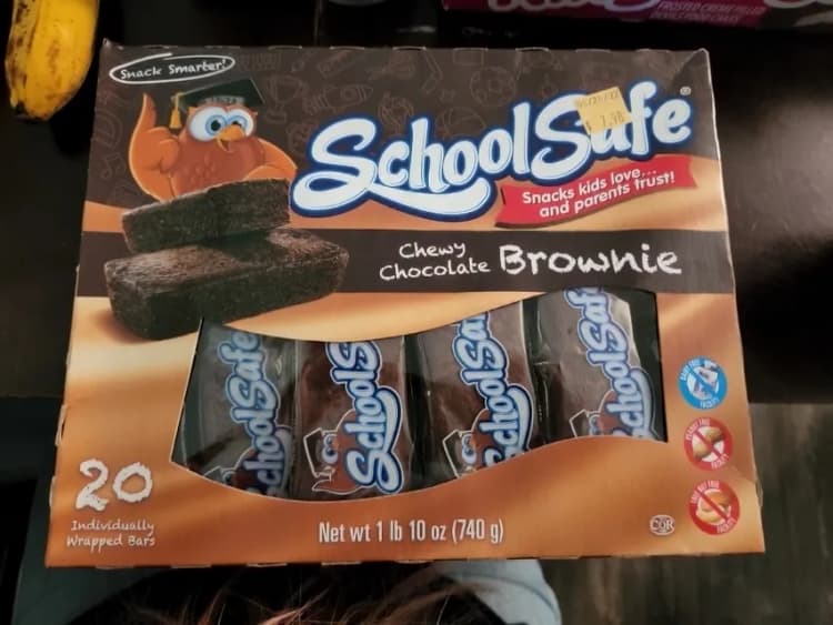School Safe Chewy Chocolate Brownie Bars