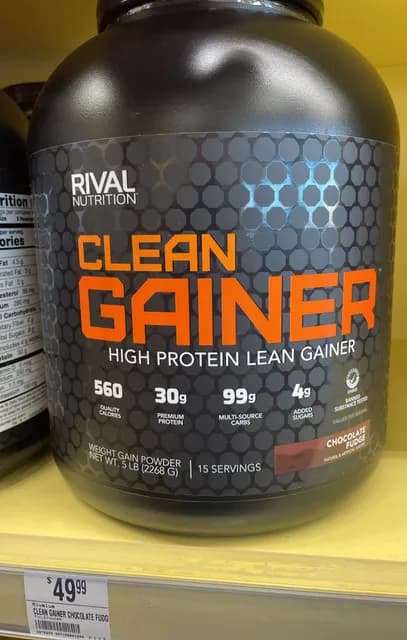 Rival Nutrition Clean Gainer High Protein Lean Gainer Chocolate Fudge