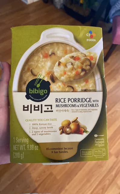 Cj Foods Rice Porridge With Mushrooms  & Vegetables