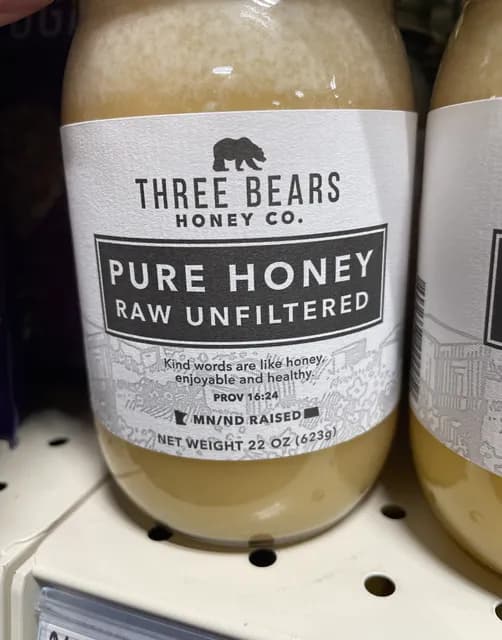 Three Bears Honey Co. Raw Unfiltered Pure Honey