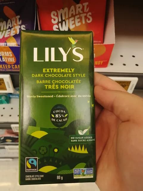 Lily'S 85% Cocoa Extremely Dark Chocolate Style Bar