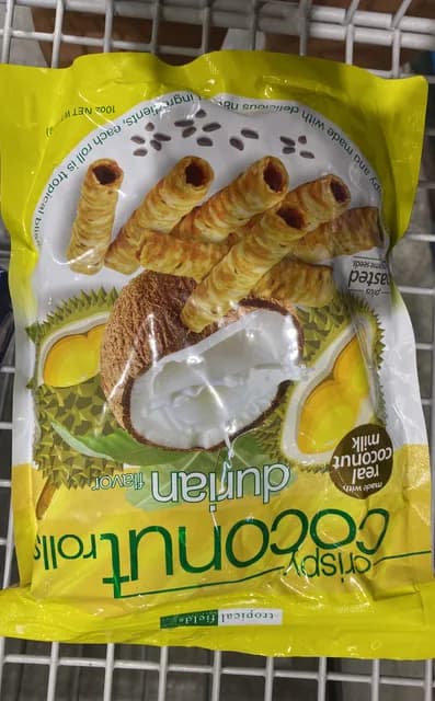Tropical Fields Crispy Coconut Rolls Durian Flavor