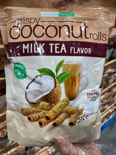 Tropical Fields Crispy Coconut Rolls Milk Tea Flavor