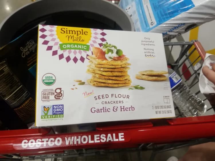 Simple Mills Organic Garlic & Herb Seed Flour Crackers