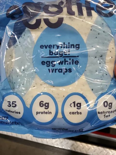 Egglife Everything Bagel Egg White Wraps