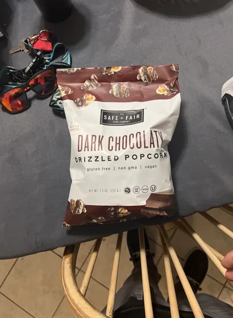 The Safe + Fair Dark Chocolaty Drizzled Popcorn
