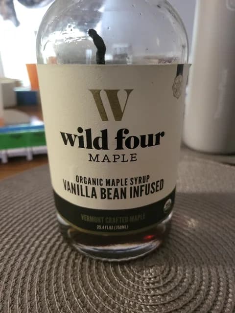 Wild Four Vanilla Bean Infused Organic Maple Syrup
