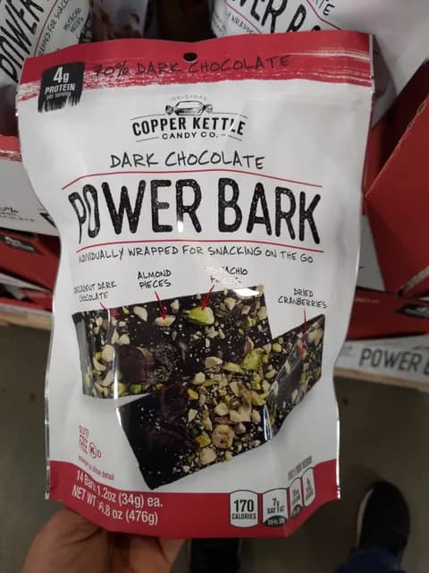 Copper Kettle Dark Chocolate Power Bark Bars