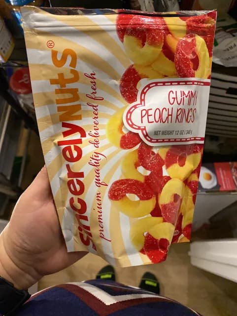 Sincerely Nuts Gummy Peach Rings