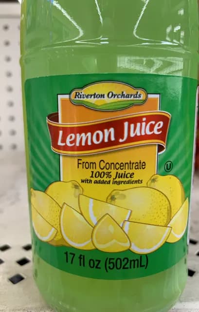 Riverton Orchards Lemon Juice From Concentrate