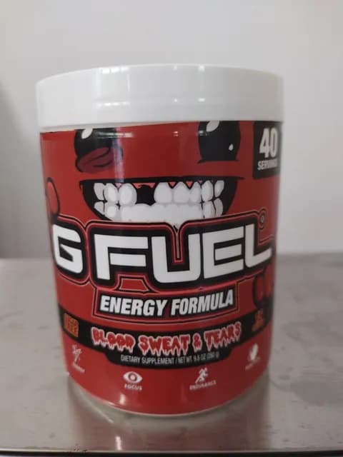 Gfuel Blood Sweat & Tears Energy Formula