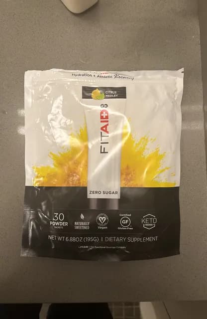 Lifeaid Fitaid Citrus Medley Hydration + Athletic Recovery 30 Powder Packets, Gluten-Free