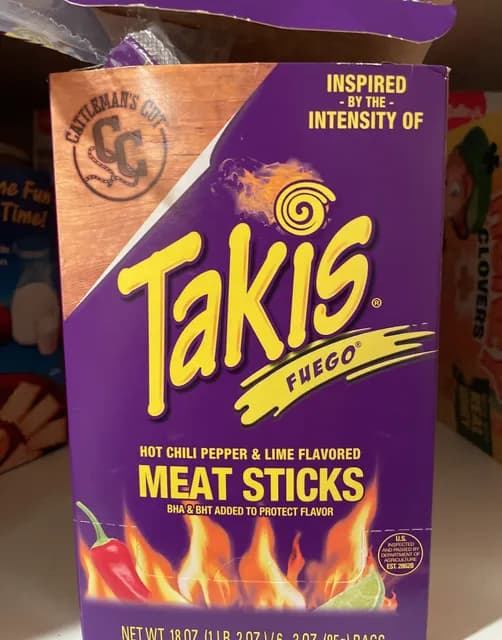 Cattleman'S Cut Takis Fuego Hot Chili Pepper & Lime Meat