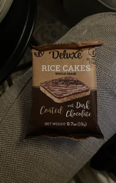 Deluxe & Bla Bla Whole Grain Rice Cakes Coated With Dark Chocolate