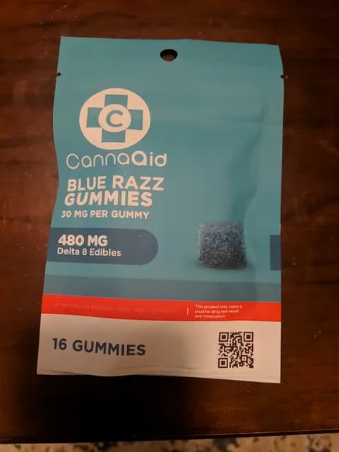 Cannaaid Blue Razz Gummies Delta 8 Edibles