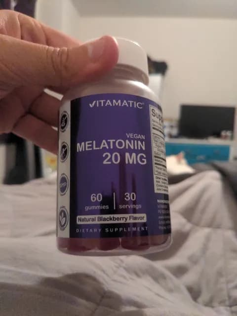 Vitamatic Vegan Melatonin Natural Blackberry Flavor