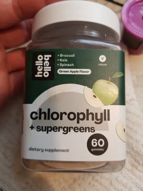 Hello Bello Chlorophyll + Supergreens Green Apple Flavor