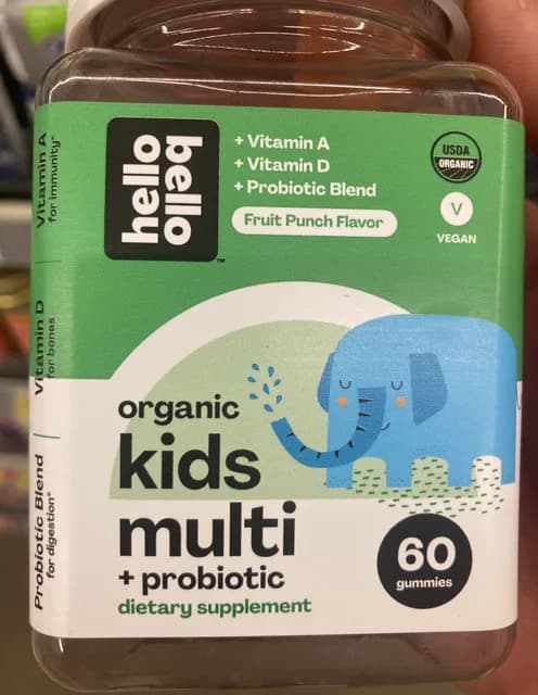 Hello Bello Organic Kids Multi + Probiotic Dietary Supplement