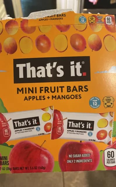 That'S It Apples + Mangoes Mini Fruit Bars