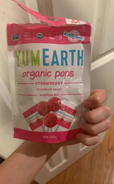 Yum Earth Organic Pops Strawberry Smash