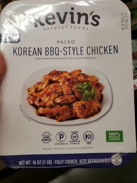 Kevin'S Natural Foods Korean Bbq-Style Chicken