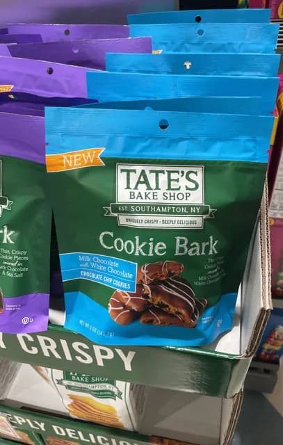 Tate'S Bake Shop Cookie Bark Milk Chocolate With White Chocolate Chocolate Chip Cookies