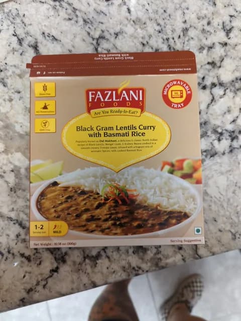 Fazlani Foods Black Gram Lentils Curry With Basmati Rice