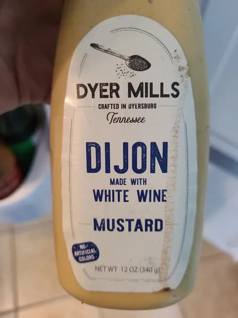 Dyer Mills Dijon Mustard Made With White Wine
